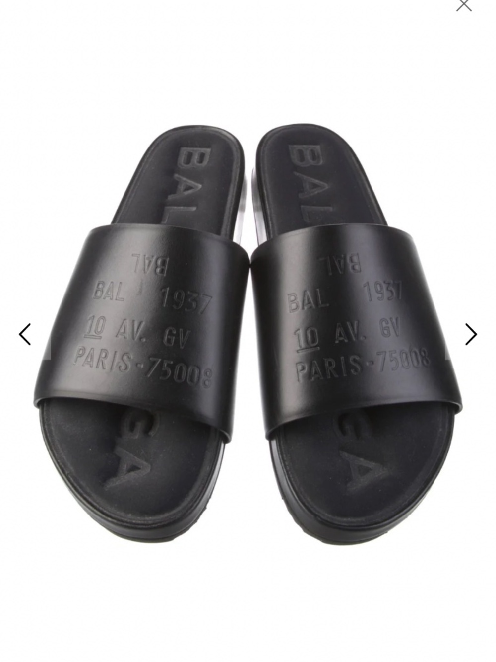 Balenciaga Flat Leather Slides